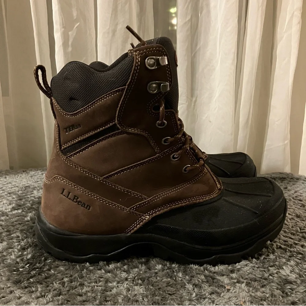 MEN'S  L.L. BEAN 2.5 TEK WINTER WATERPROOF DUCK‎ TOE BOOTS SZ. 10 M *LIKE NEW*